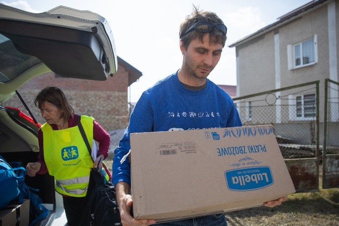 Man carrying a box